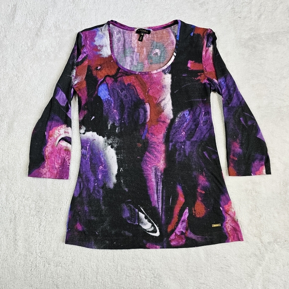 Escada Tops - Escada Abstract Print Top